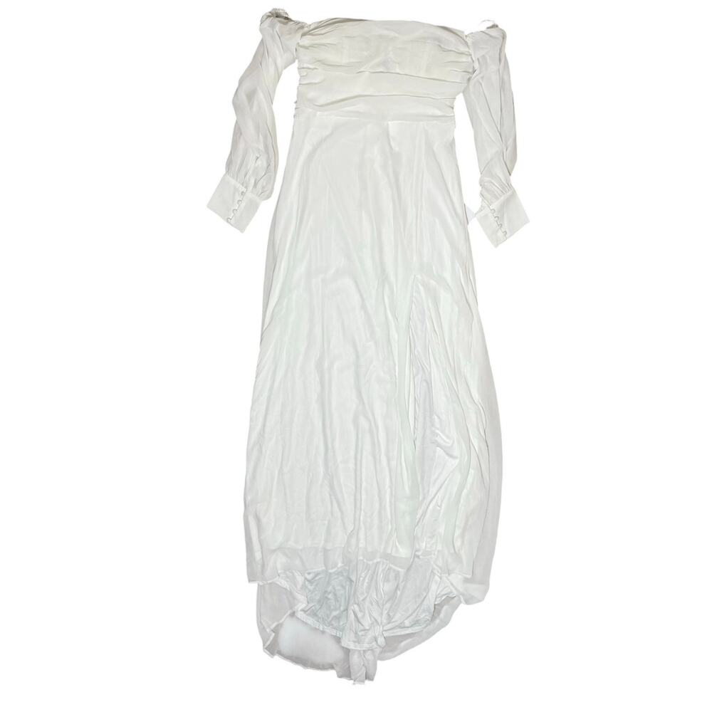 NWT Lulus Adorna White Off-the-Shoulder Maxi Dress Size M - Picture 6 of 11